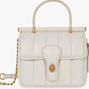 COACH  be Quilties Willis Top-Handle beige  crossbody New quilted handba ivory